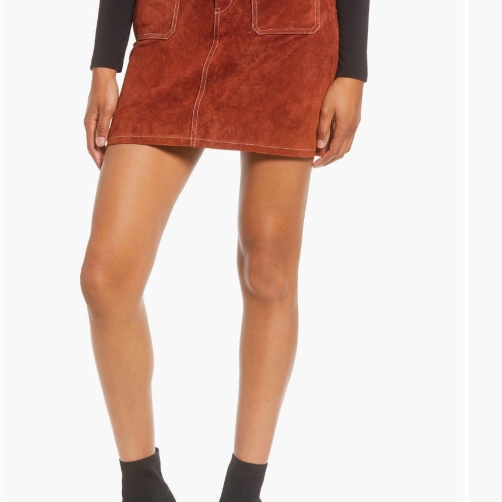 Women's Brown Suede Skirt